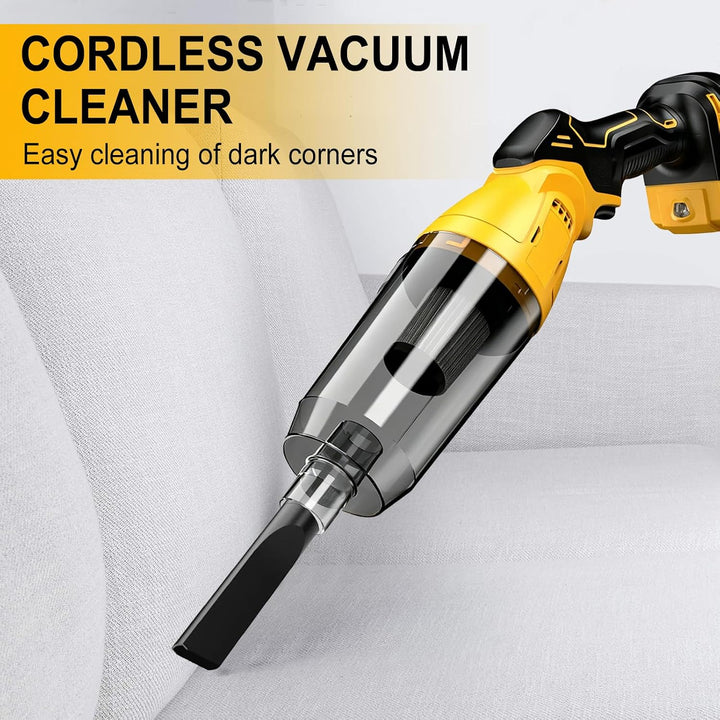 Akku Staubsauger kompatibel mit Dewalt 18V 20V,22000Pa Tragbar Handstaubsauger mit 4 Düsen und 600ml