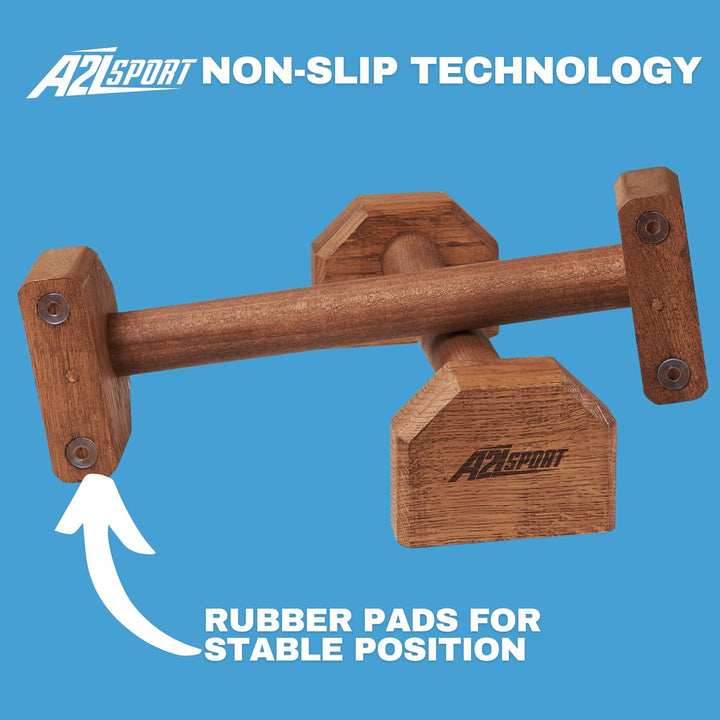 Liegestützgriffe Holz Handstand Griffe - Rutschfeste Parallettes Calisthenics Griffe Liegestütze - P