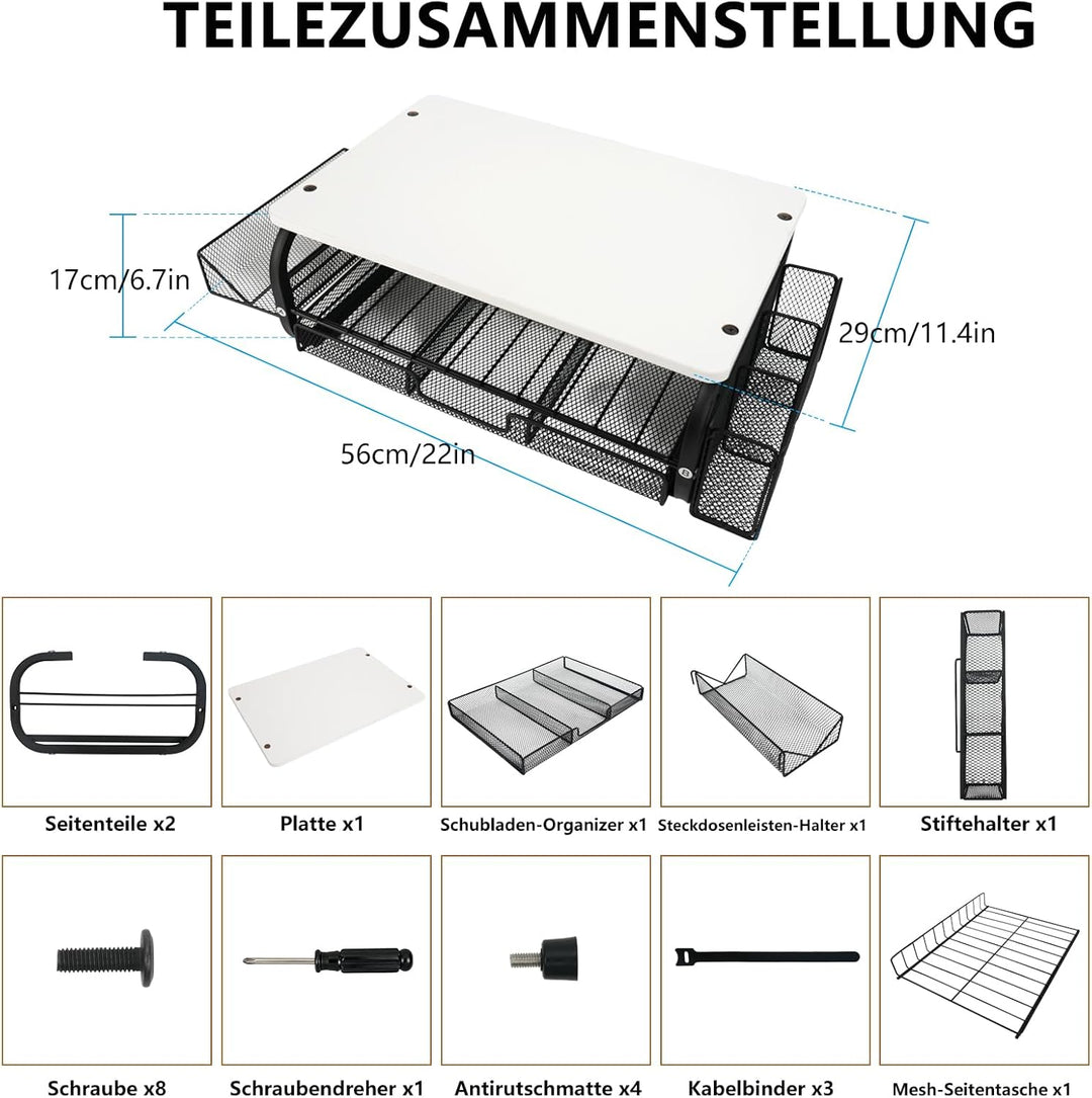 Monitorständer Ergonomischer Monitorständer 30kg/66lbs, multifunktional für Monitor/Drucker/Akten, e