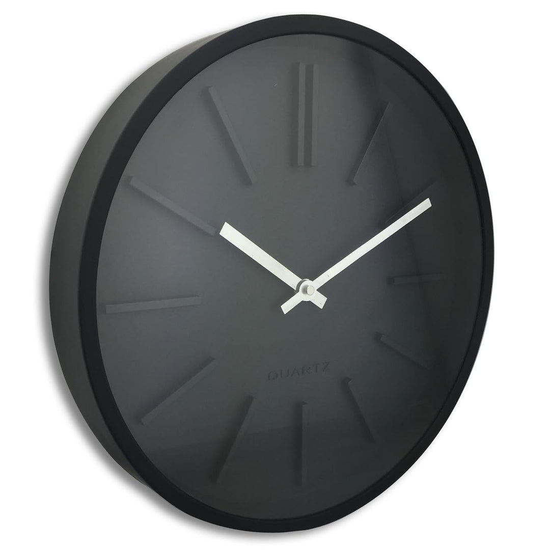 Orium 11045 Goma Wanduhr Kunststoff schwarz 35 x 4,8 x 35 cm