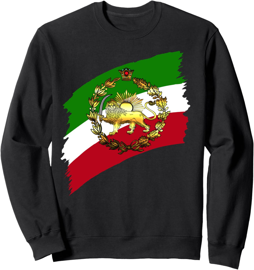 Iran flag with lion and crown Sweatshirt