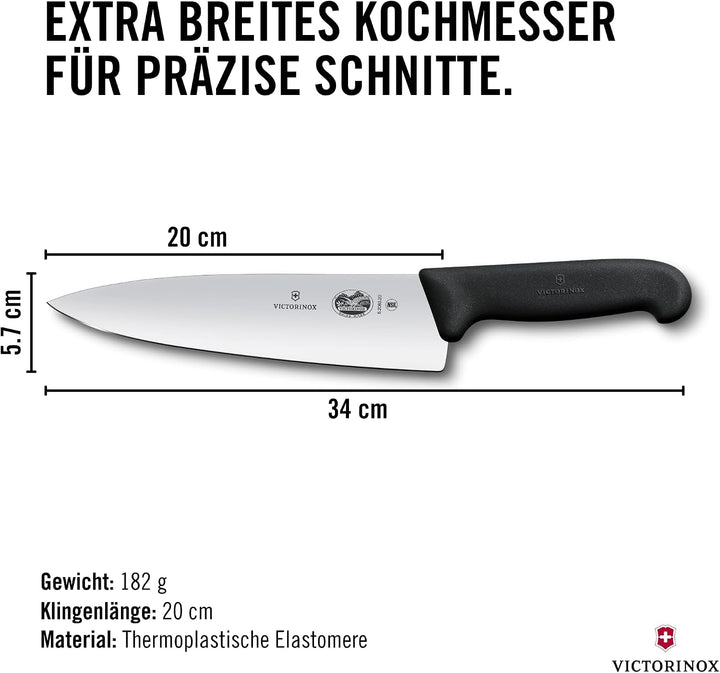 Victorinox 5.2063.20, coltello per sfilettare in acciaio inox da 20 cm, nero, standard Single, Singl