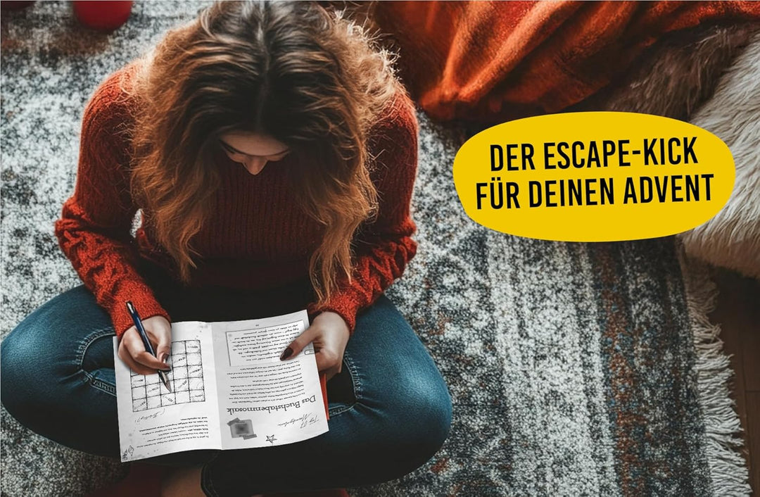 Escape Room Adventskalender für Erwachsene: 24-Tage-Challenge mit spannenden Rätseln zum Lösen bis W
