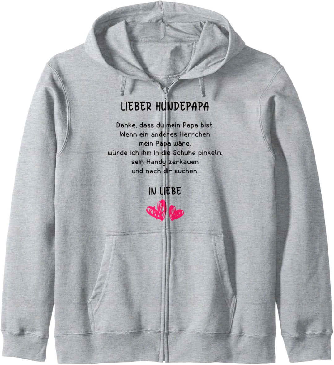Hunde Papa Geschenk Grafik mit Spruch für Hundepapa Kapuzenjacke