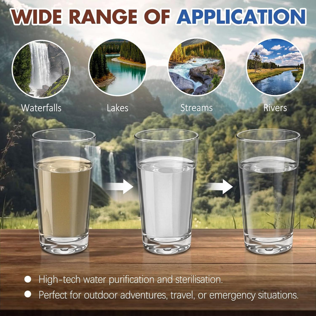 Wasserfilter Outdoor 2000L Mini Tragbarer Camping Wasseraufbereitung Entfernt 99.99% Bakterien Filte