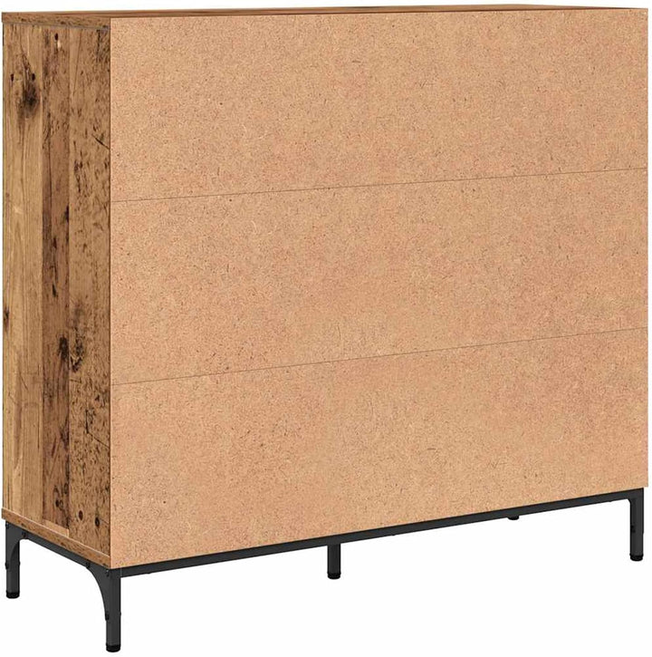 Homgoday Sideboard Altholz 89,5 x 33 x 82 cm Holzwerkstoff Anrichte Model883462