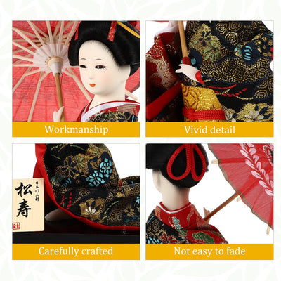 TOYANDONA Japanische Geisha Kimono Kabuki-Puppe: asiatische Kultur Sammlerstück Figur Traditionelle