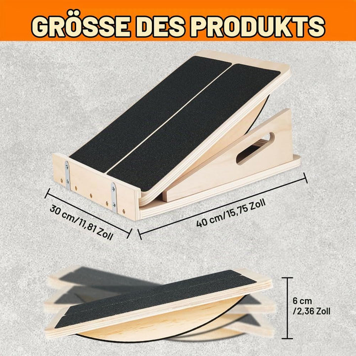 2 in 1 Wadendehner, Schrägbrett Aus Holz, Verstellbarer Und Portable Wooden Slant Board, Athletic Mo
