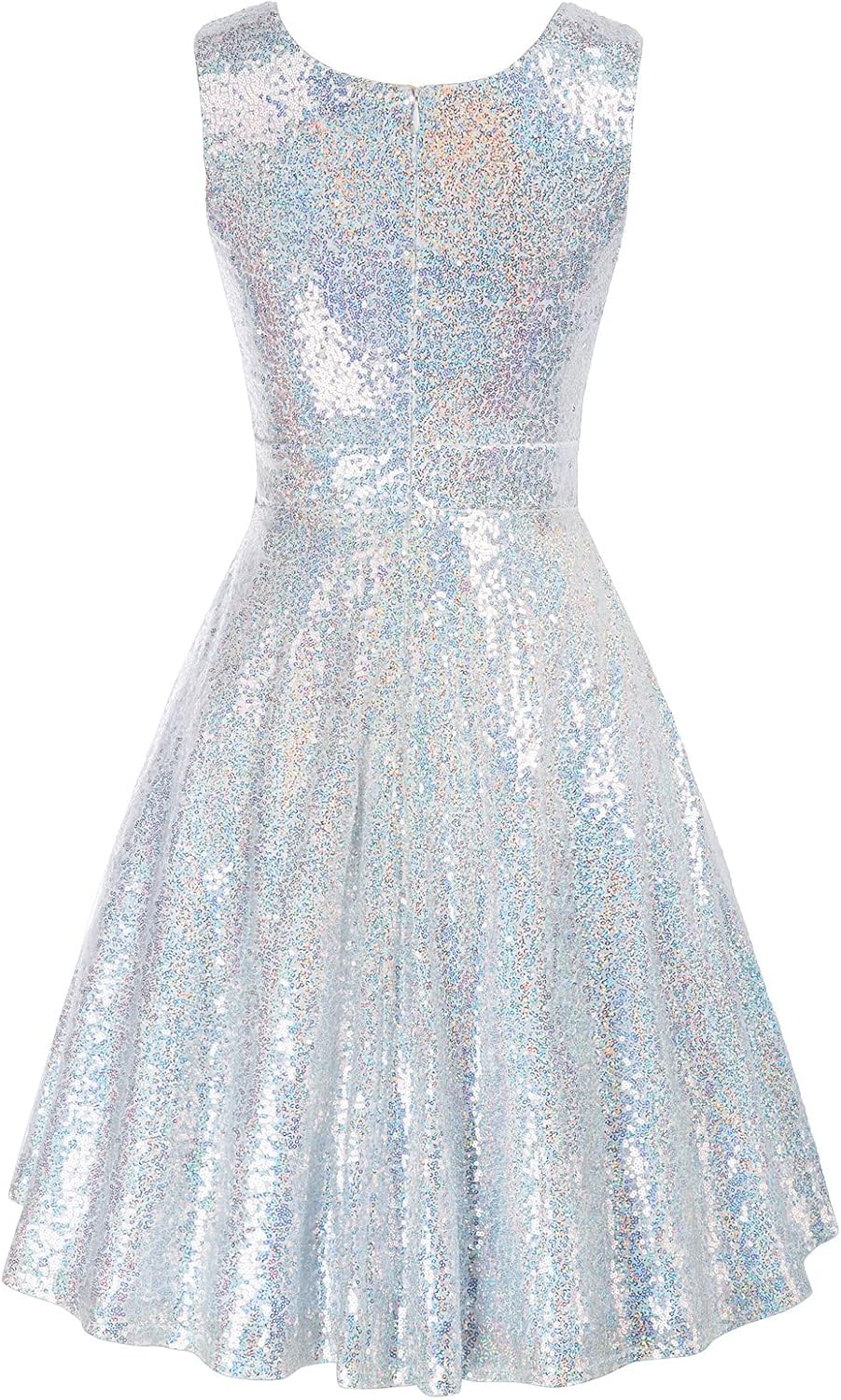 GRACE KARIN Damen Perlen Kleid Knielang Rockabilly Retro Kleider Faltenrock CL061 L Cl1061-18, L Cl1