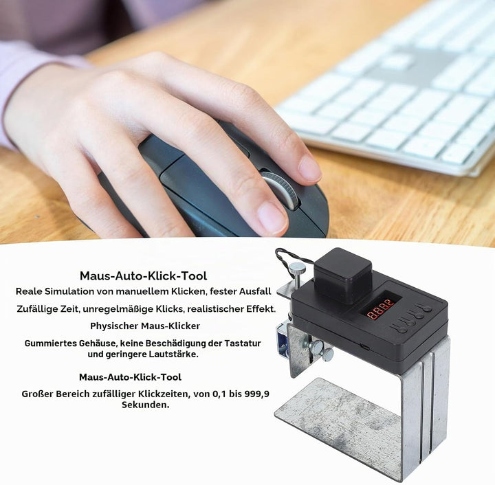 Automatisch Tastaturklicker, Physischer klick -Mausklicker, Einstellbare Höhe Automatisch Zufällig k