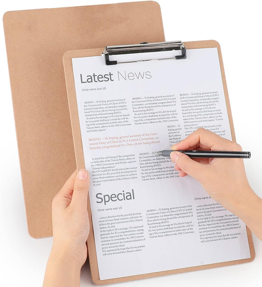 (10 Stück) Klemmbrett A4 Holz, Schreibbrett Pad Halter Clipboard Klemmbretter A4 Zwischenablage Schr