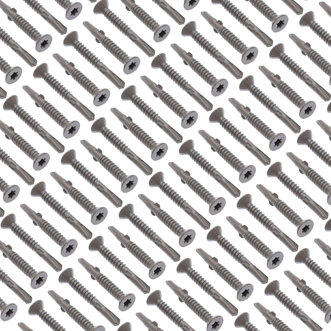 6.3mm Metallschrauben Selbstschneidende Torx-Flachkopf-Bohrschrauben (Packung mit 100) für den Ausse