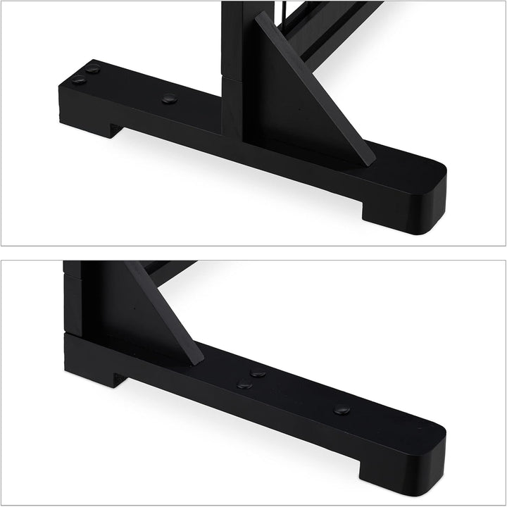 Relaxdays Absperrgitter, ausziehbares Schutzgitter, Treppe & Tür, HxB 56x70-108 cm, freistehend, Kin