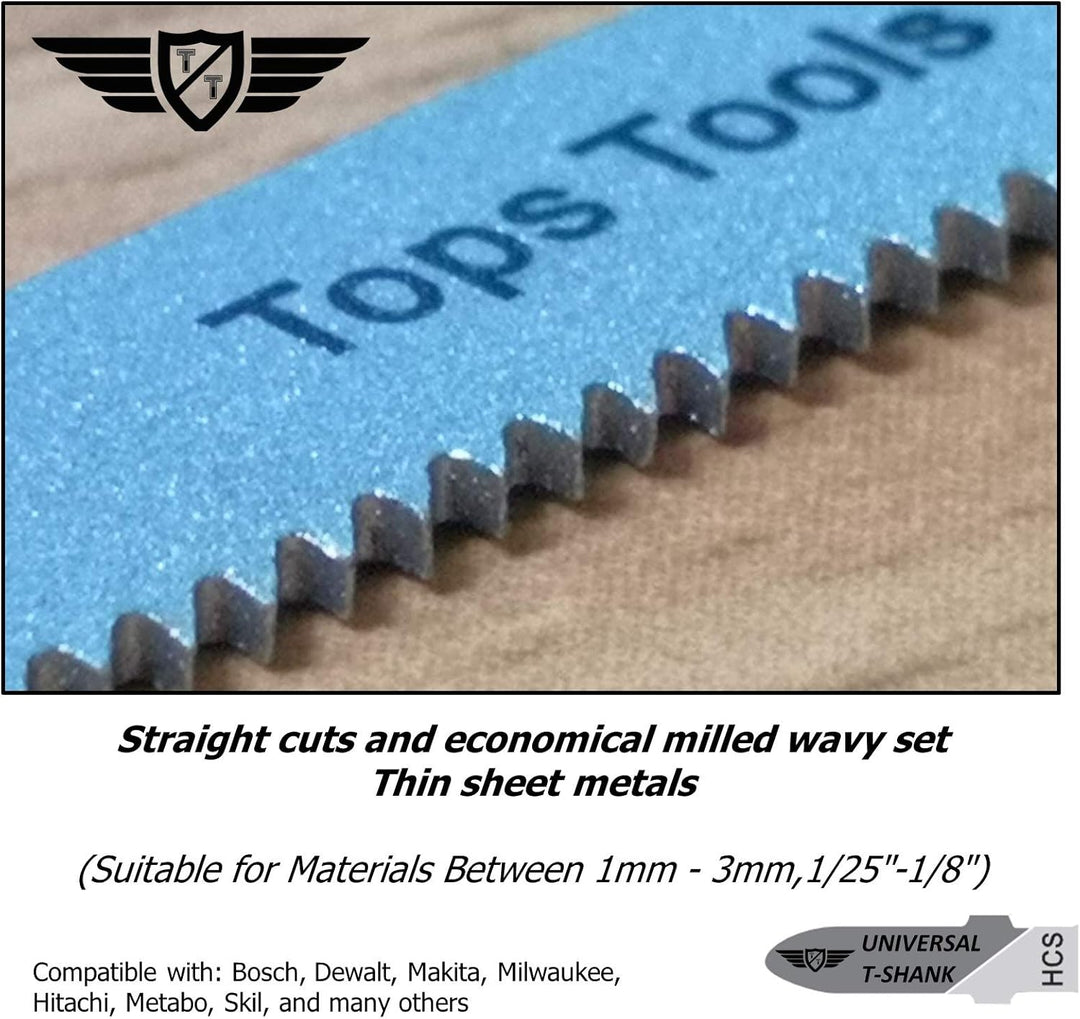 25 x TopsTools T118A Metall-Stichsägeblätter