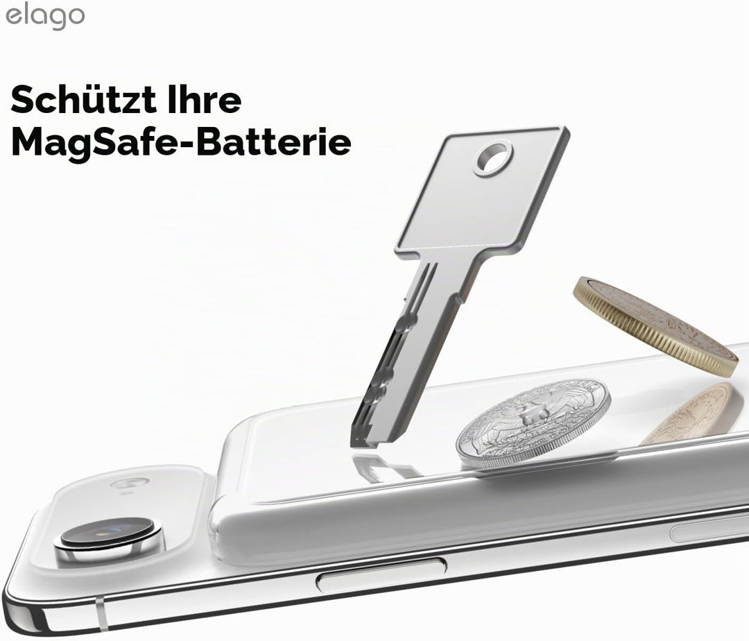 elago Hybrid Clear Case Kompatibel mit MagSafe Akku Pack für iPhone Air - PC + TPU Hybrid Technologi