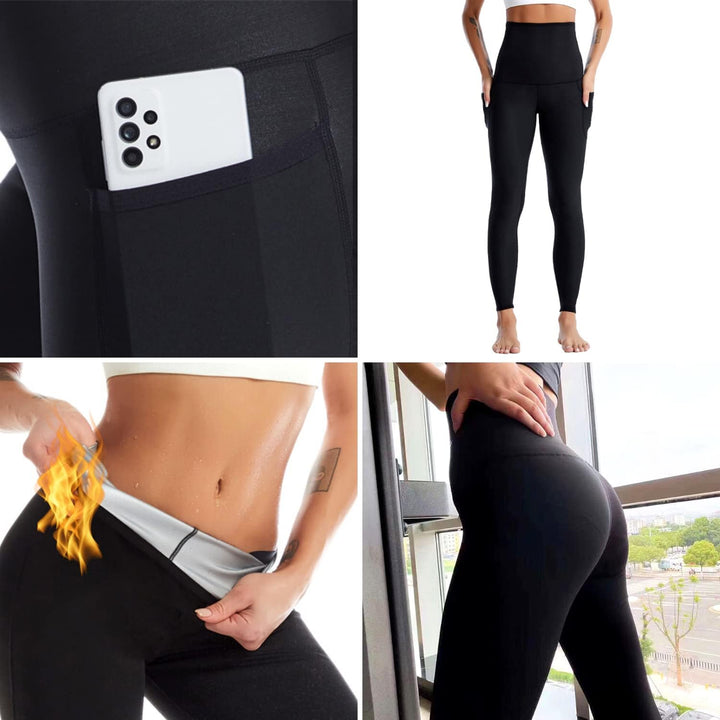 Nano Hertz Saunaanzüge Shorts Sauna Sporthose Hosen Laufhose Taschen der seite Hot Thermo Sweat Schw