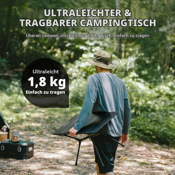 Naturehike Campingtisch Klapptisch aus Aluminium rollbar Camping Tisch klappbar Falttisch leicht für