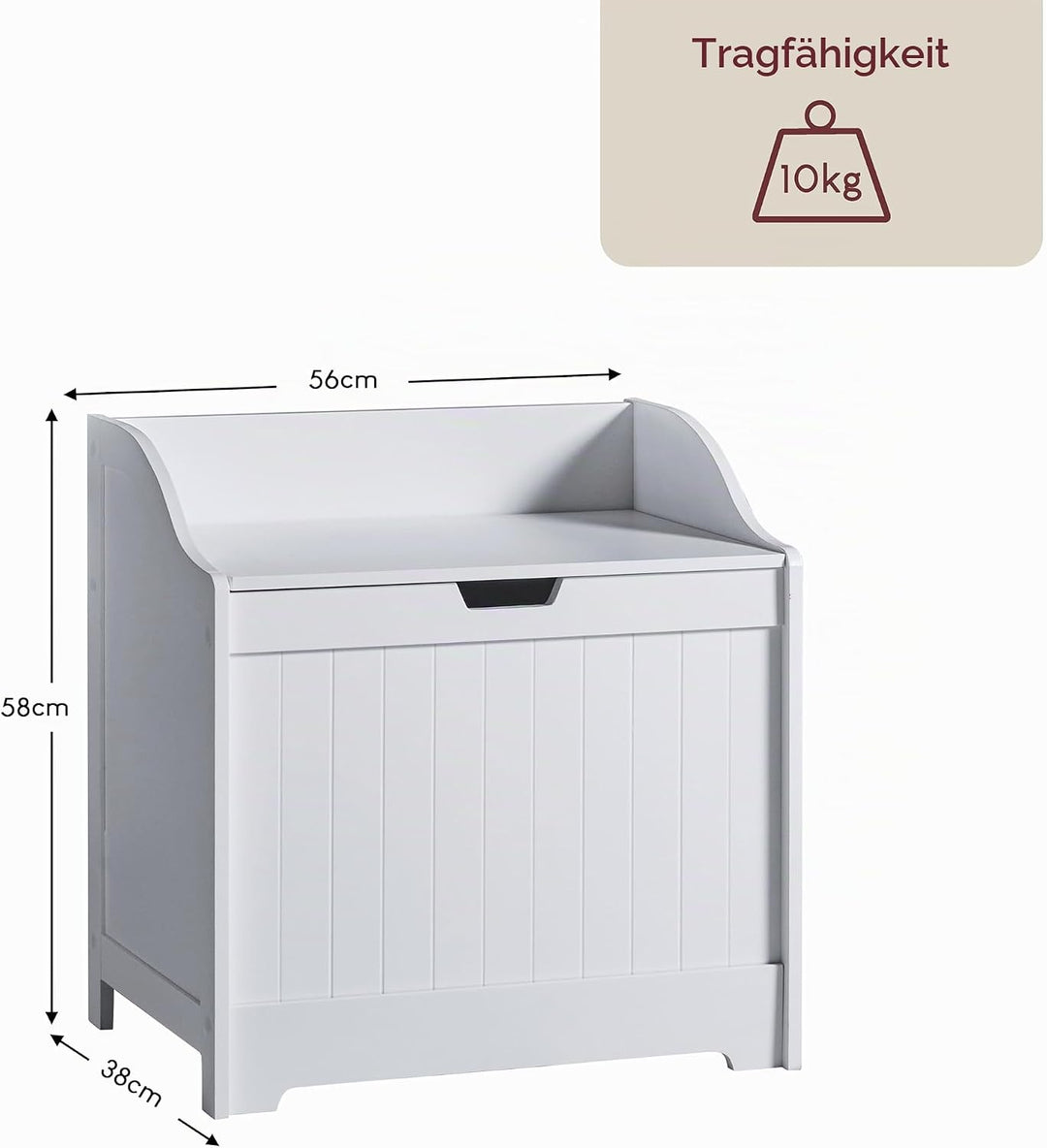 Home Discount priano Badezimmer Schrank Schrank Brust Mülleimer Holzkorb Einheit Wäschesack, Weiss