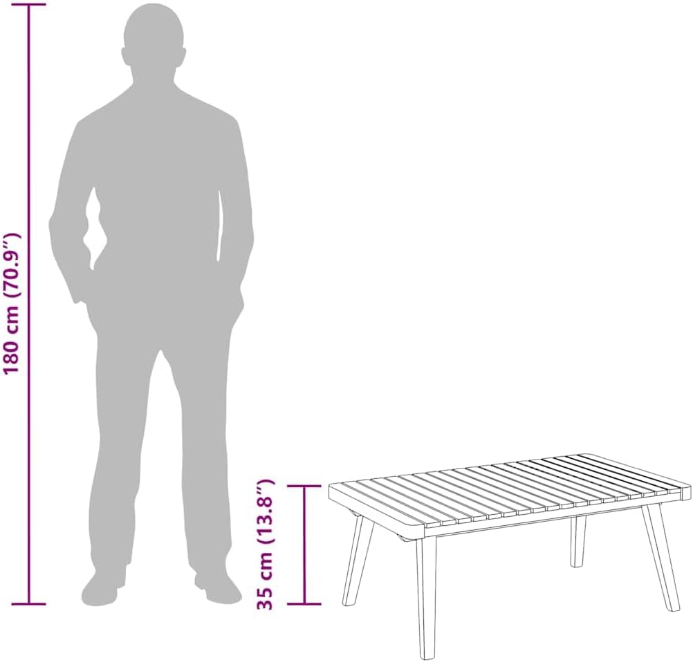 vidaXL Akazienholz Massiv Garten Couchtisch Beistelltisch Teetisch Gartentisch Holztisch Massivholzt
