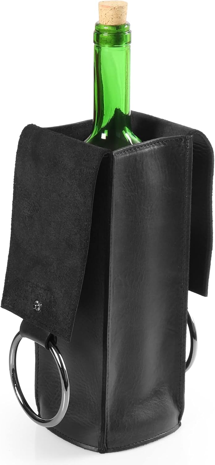 Londo Echtleder Weinflaschenhalter und -Träger, Weinflaschentresor, Weinflaschensafe, Geschenkbox au
