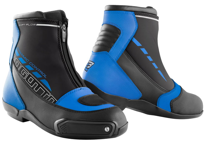 Bogotto Lap Motorradschuhe 44 EU Schwarz Blau, 44 EU Schwarz Blau
