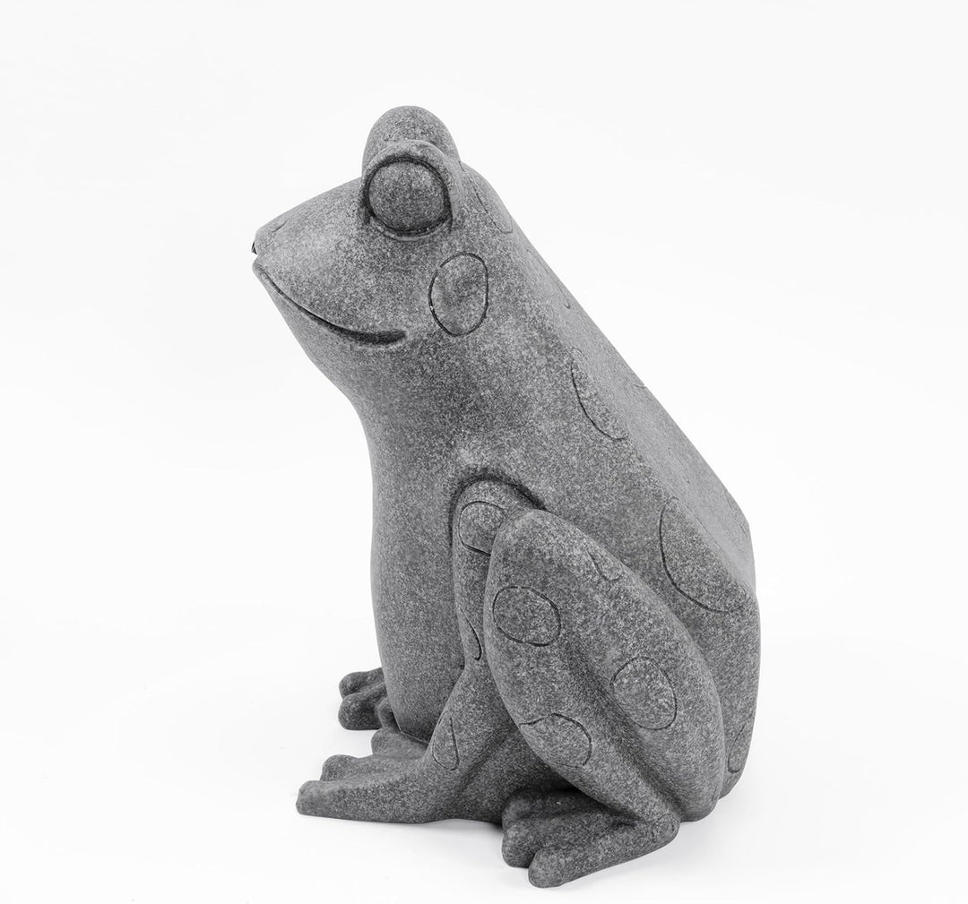 Esotec Wasserspeier-Figur sitzender Frosch, Teichfigur, Gartenstatue, Gartenfigur, Springbrunnen, Wa