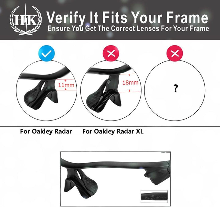 HKUCO Mens Replacement Lenses For Oakley Radar Edge Sunglasses Red/Black/Titanium, Red/Black/Titaniu