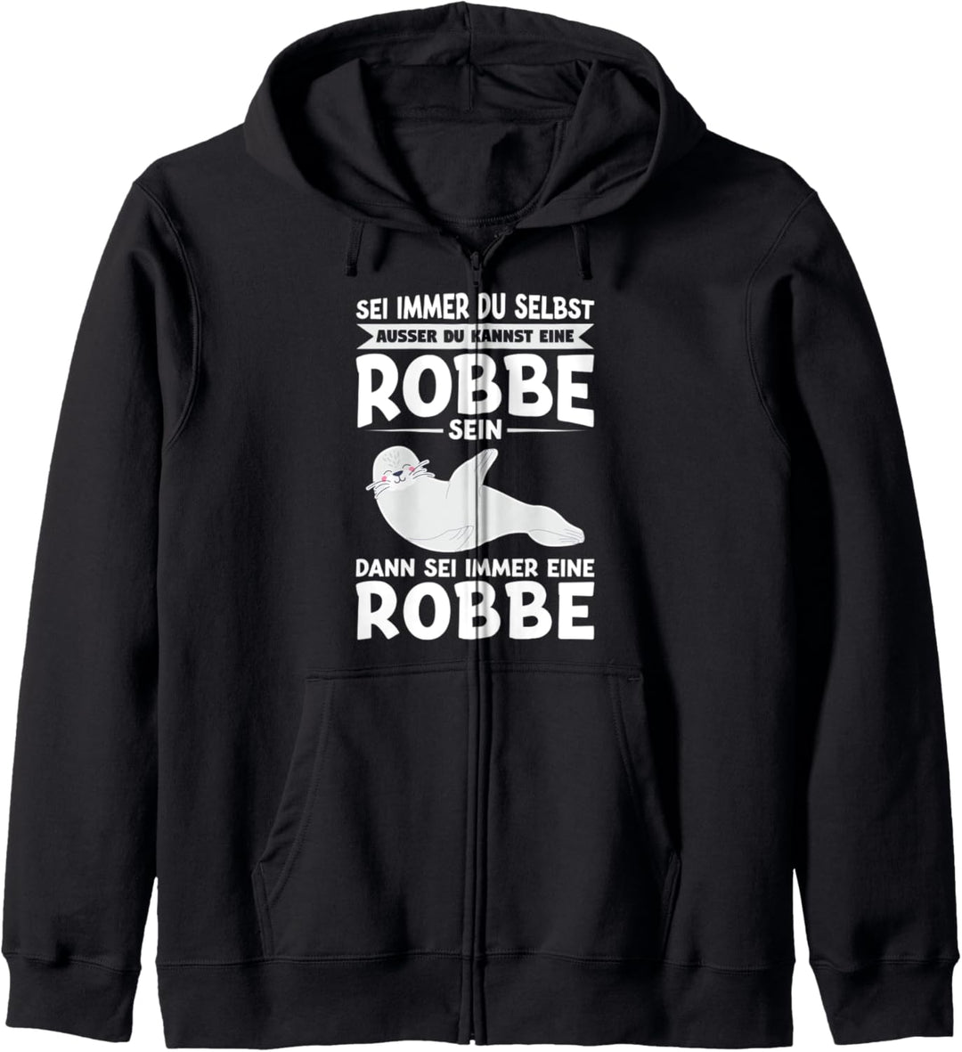 Robbe Seelöwe Seerobben Kapuzenjacke