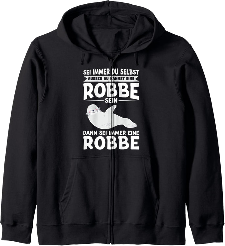 Robbe Seelöwe Seerobben Kapuzenjacke