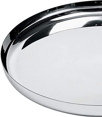 Alessi Platte, RUND, Edelstahl, Silber, 23.5 x 38 x 13.5 cm, Silber