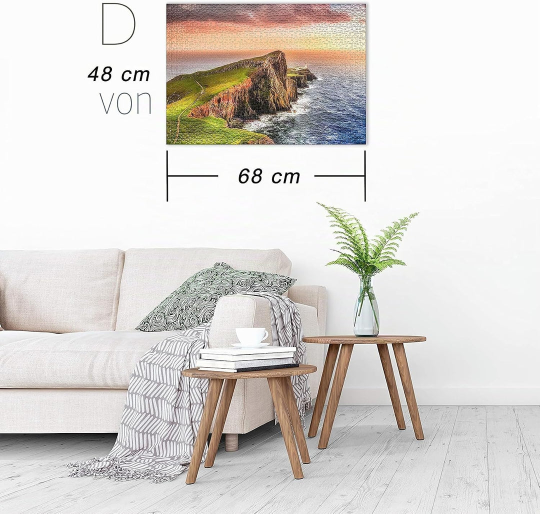 Ulmer Puzzleschmiede - Puzzle „Skye“ – Klassisches 1000 Teile Puzzle, Made in Germany – Puzzlemotiv