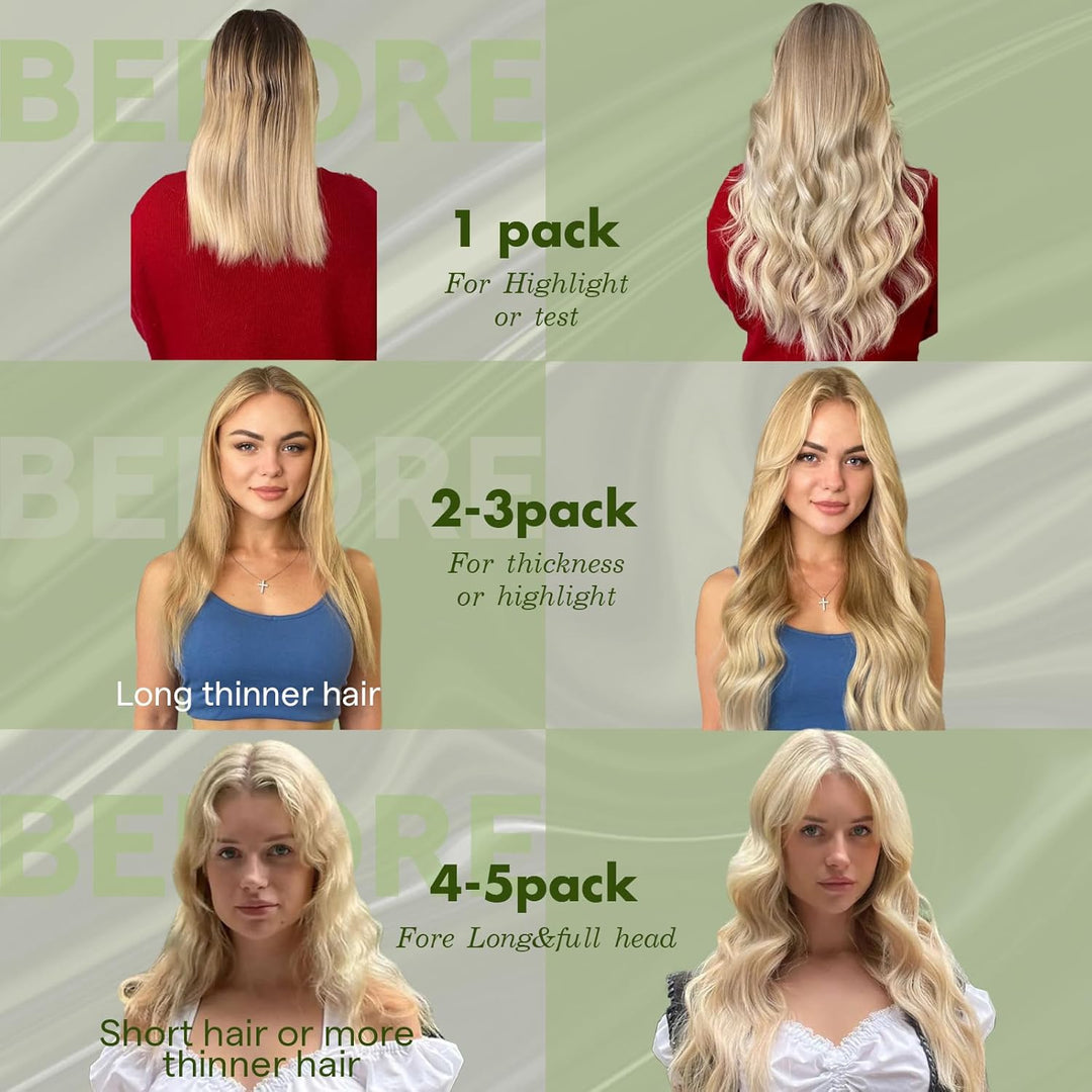 RUNATURE Blonde Extensions Echthaar Bondings 55cm Lang Haarverlängerung Bondings Echthaar 1g Hot Fus