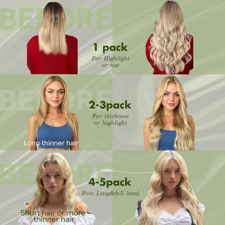 RUNATURE Blonde Extensions Echthaar Bondings 55cm Lang Haarverlängerung Bondings Echthaar 1g Hot Fus