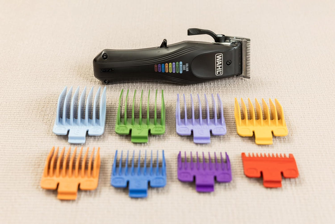 WAHL Animal Color Pro, Wiederaufladbare Tierschermaschine, Schermaschinen mit farbcodierten Aufsteck