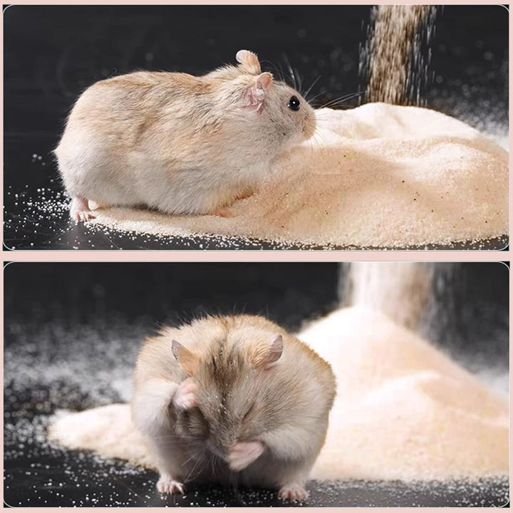 DR.DUDU Hamster-Badesand, 3 kg, staubfreier Wüstensand oder Töpfchentoilettenstreu, Sand für Hamster