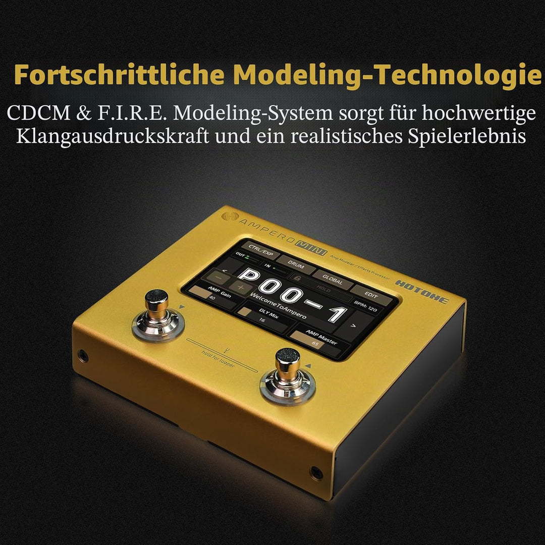 Hotone Gitarre Bass Multi-Effekte Prozessor Touchscreen Gitarre Bass Amp Modellierung IR Cabinets Si