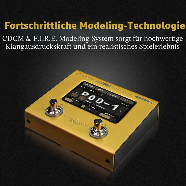 Hotone Gitarre Bass Multi-Effekte Prozessor Touchscreen Gitarre Bass Amp Modellierung IR Cabinets Si