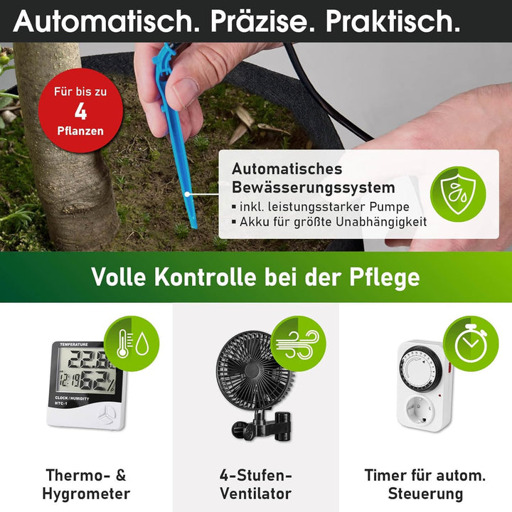 BRAST Growzelt GrowBox | Komplettset inkl. Sonderzubehör | viele Grössen | 60x60x140-120x60x180cm |