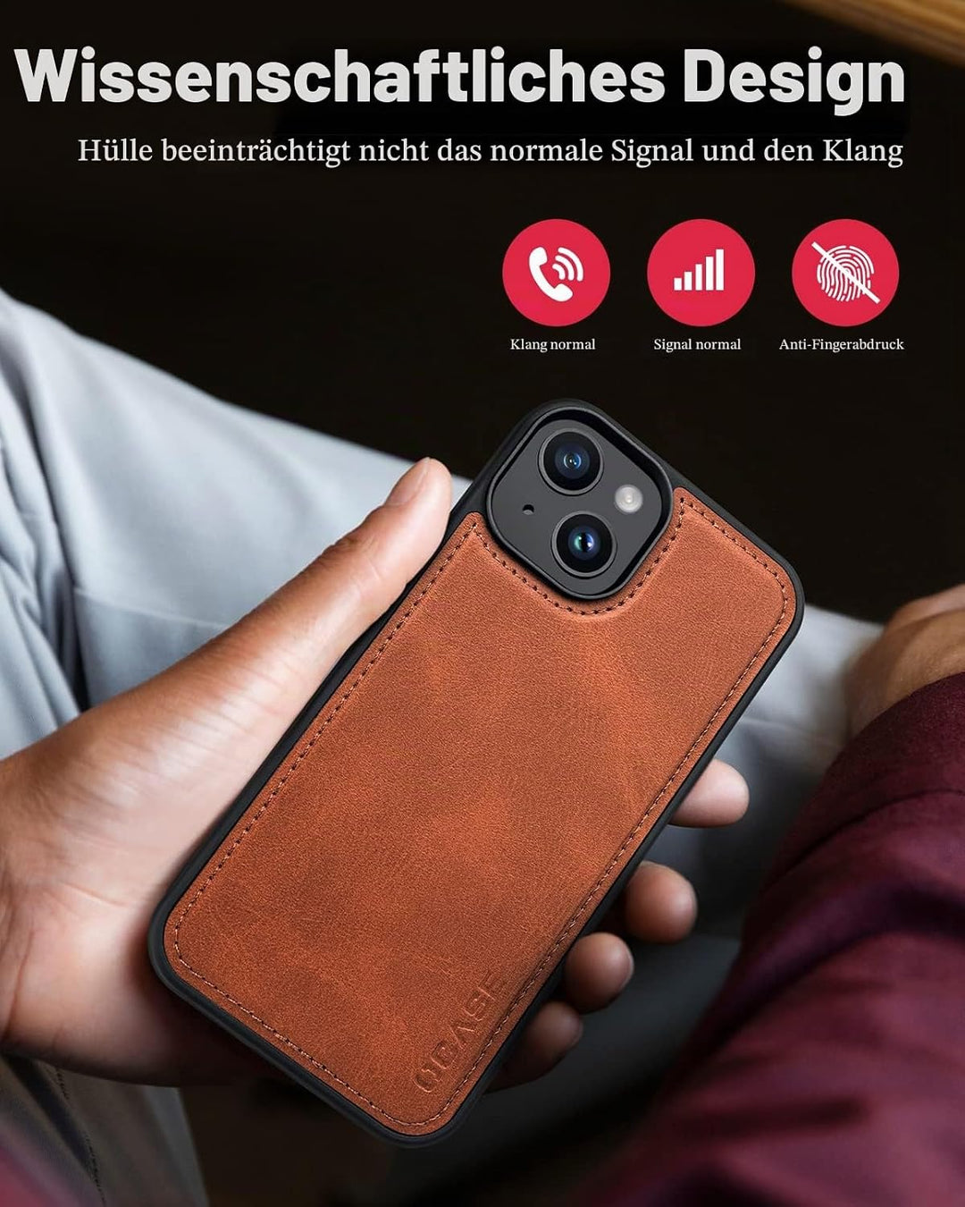 OCASE Kompatibel für iPhone 14 Hülle (2in1) Leder Stossfestes Case, Abnehmbare magnetische Hülle, Mi