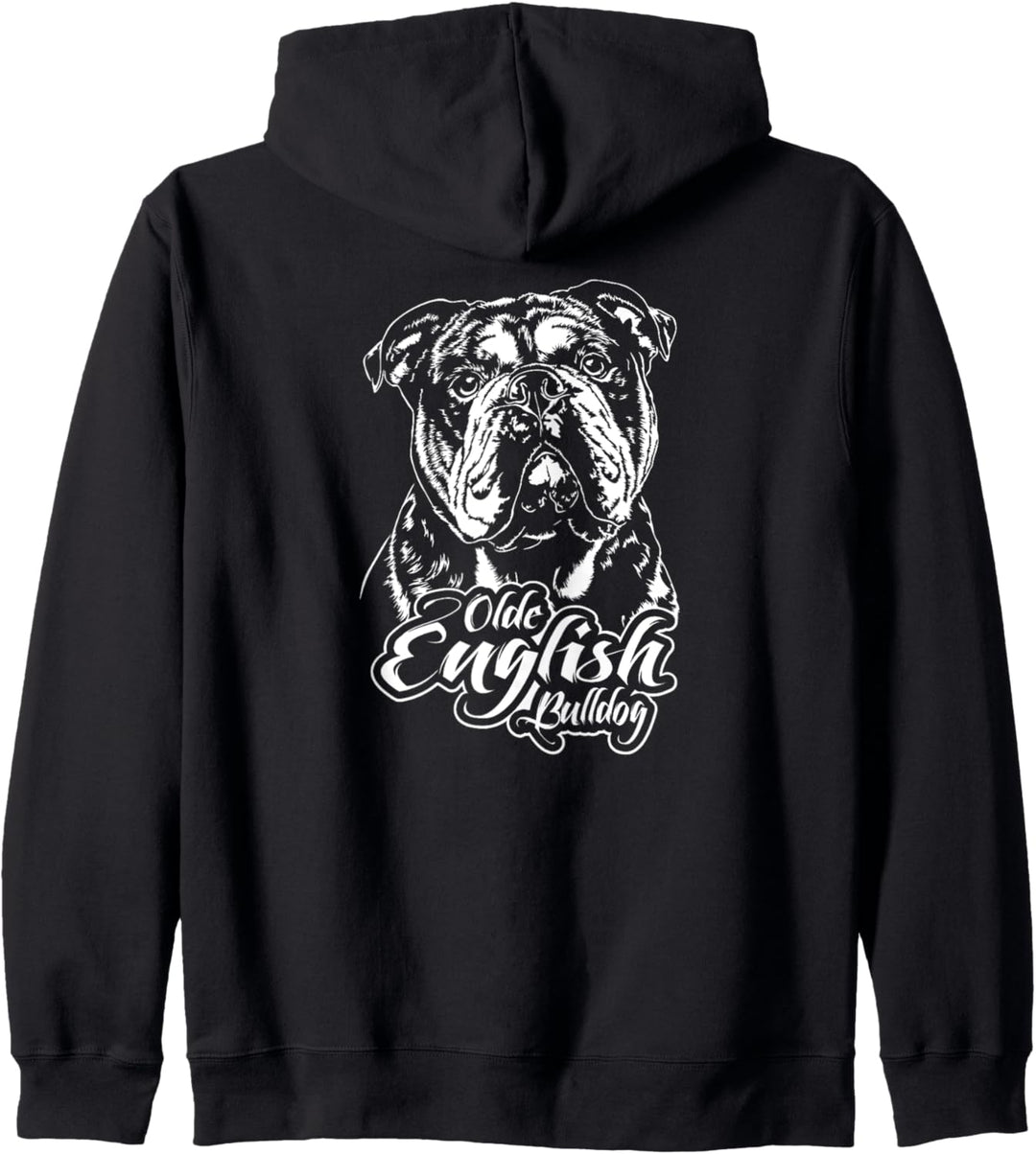 Olde English Bulldog Hund Hunde OEB Mama Hundeportrait Kapuzenjacke