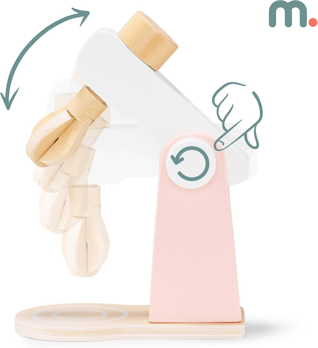 Mamabrum Holzmixer Set für Kinder mit Schüssel, Nudelholz, Mehl & Kekse - Lernspielzeug KinderküC