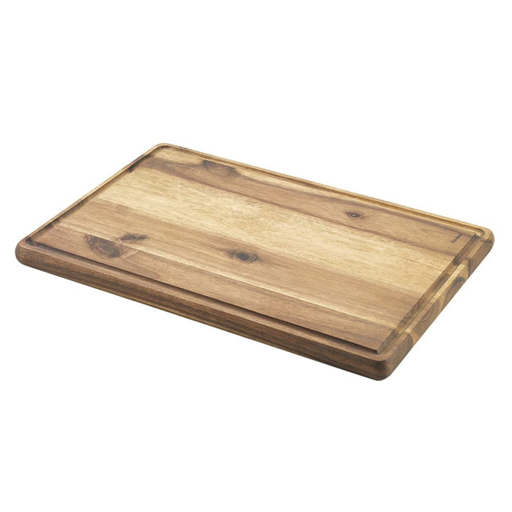 Metaltex Schneidebrett aus Akazienholz mit Saftrille, 39 x 26 x 2 cm, Braun 39 x 26 x 2 cm Braun, 39