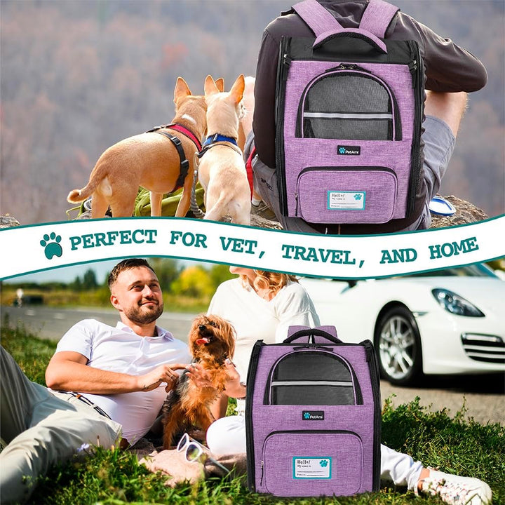 PetAmi Hunderucksack für kleine grosse Katze, Haustier, Welpen, belüfteter Haustier-Wanderrucksack,