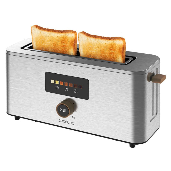 Cecotec Vertikaler Toaster mit 1 Langschlitz Touch&Toast Extra, 1000 W, 24 Scheiben Brot, Extra brei