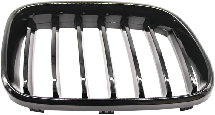 HZTWFC ABS glänzend schwarz Single Slat Sport Nierengitter Zubehör Styling Ersatz Racing Frontstosss