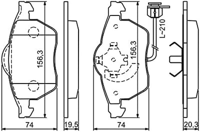 Bosch BP419 Bremsbeläge - Vorderachse - ECE-R90 Zertifizierung - vier Bremsbeläge pro Set