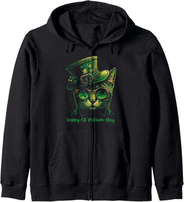 Happy St. Patrick’s Day Grüne irische Katze Irland Kapuzenjacke