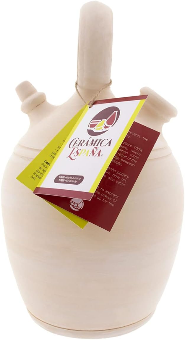CERÁMICA ESPAÑA | Tonkrüge aus traditionellem spanischen Ton | Runder Griff und breiter Boden | 100%