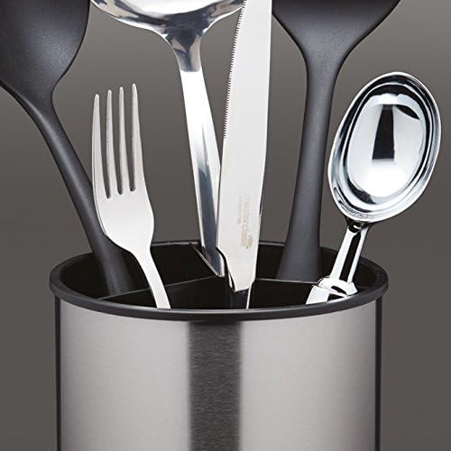 MasterClass Drehbarer Utensilienhalter, Küchenhalter mit Edelstahleffekt für Löffel, Messer, Gabeln