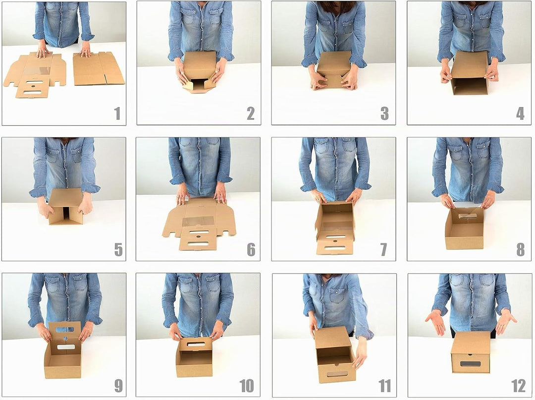 BigDean 20 Stück Aufbewahrungsbox mit Sichtfenster Stapelbar Schuhaufbewahrung Storage Box Schuhbox